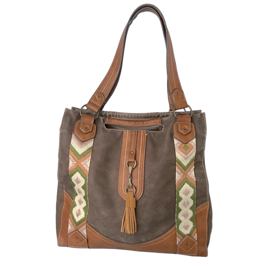 Catchfly Ladies Western Textured Brown Tote Bag Concealed Carry 22030628